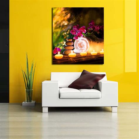 Spa In Garden Canvas Painting Synthetic Frame – ArtzFolio.com