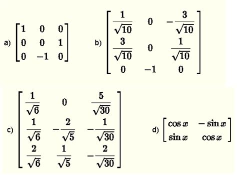 Image result for Orthogonal Matrix Example 3X3