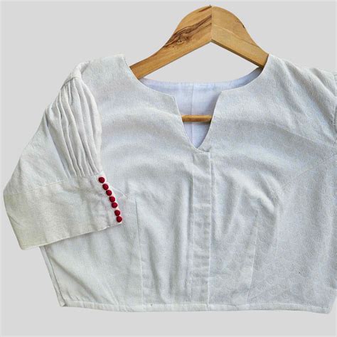 JISB Cotton Self Design With Pleat Sleeve Blouse – JIS BOUTIQUE