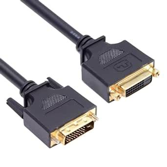cablecc DVI 24+1 Full Pinout Male to Female 50cm Extension Cable for ...