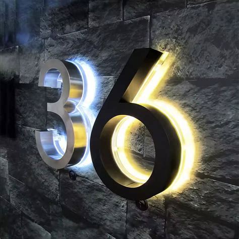 Image result for Backlit House Numbers LED