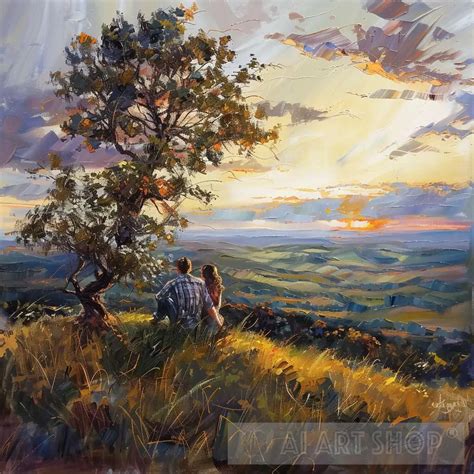 Sunset Romance - Impressionist Realism Art