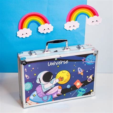 Geek Arts 145 Pieces Art Set for Kids with Space Theme Storage Case ...