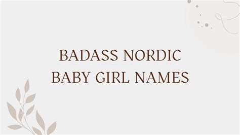 100 Badass Girl Names