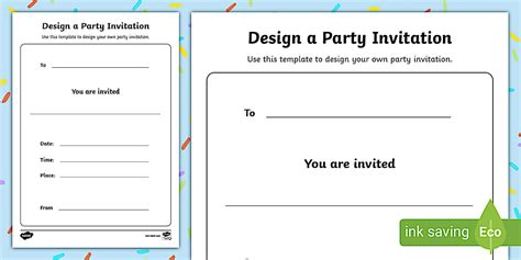 Children's Birthday Invite Template | Primary Resource