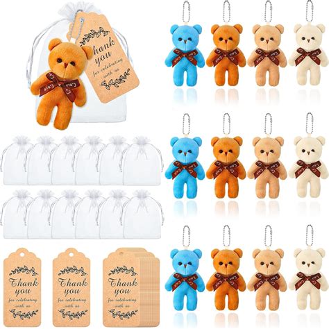 60 Pieces Mini Bear Stuffed Plush Bear Baby Shower India | Ubuy