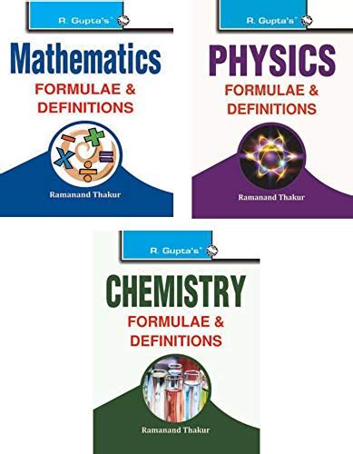 Buy Physics, Chemistry and Mathematics Formulae & Definitions (Set of 3 ...