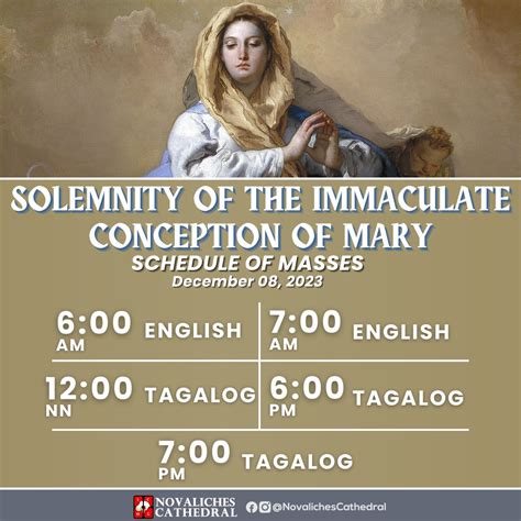 LOOK: Schedule of Masses for the... - Novaliches Cathedral