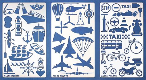 Buy Aleks Melnyk #46 Vehicle Metal Stencils, Pirate Ship Stencil ...