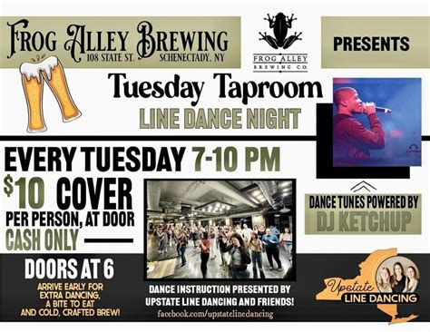 Tuesday Taproom Line Dance Night!, Frog Alley Brewing, Schenectady, 2 ...