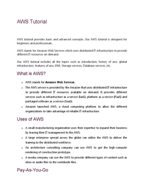 AWS Tutorial for Beginners PDF 的图像结果