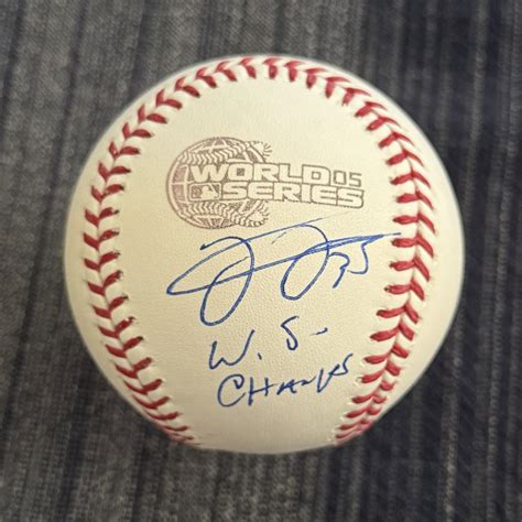 Frank Thomas SIGNED/AUTOGRAPHED World Series 2005 Logo inscribed WITNE ...