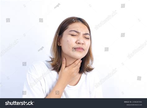 Asian Woman Has Chronic Sore Throat Stock Photo 2196287441 | Shutterstock