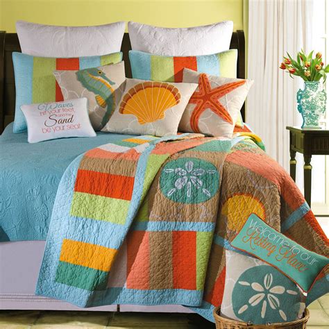 Washed Ashore Beach Themed Quilt Bedding | Beach themed quilts, Bedroom ...