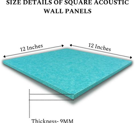 UNIDUS ACOUSTICS Square Wall Panels 1x1Ft 9mm | Soundproof Wall Panels ...