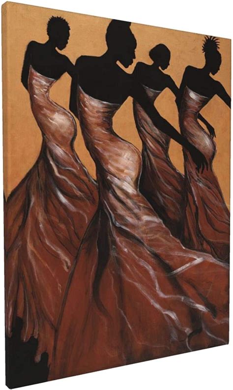 Amazon.com: Abstract Black Art African American Wall Art Queen Girl ...