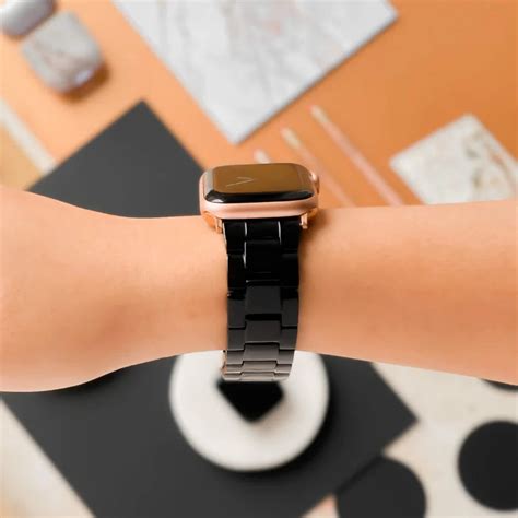 Ceramic Black Apple watchband – Blossom Cases India