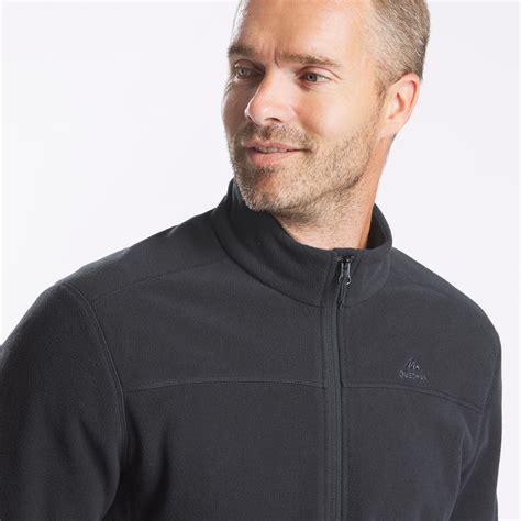Men’s Fleece Hiking Jacket - MH 120 Black - black - Quechua - Decathlon