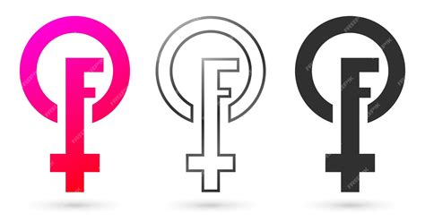 Premium Vector | Female gender symbols icons design template vector illustration