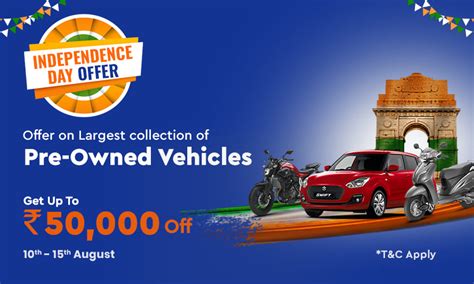 Independence Day Special Offers on Cars, Bikes, Scooters | Droom