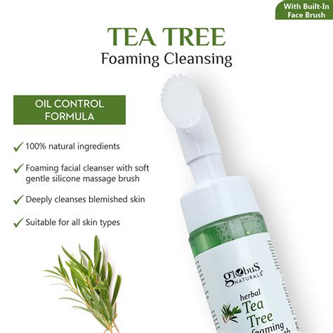Globus Naturals Tea Tree Foaming Face Wash 150 ml, acne control ...