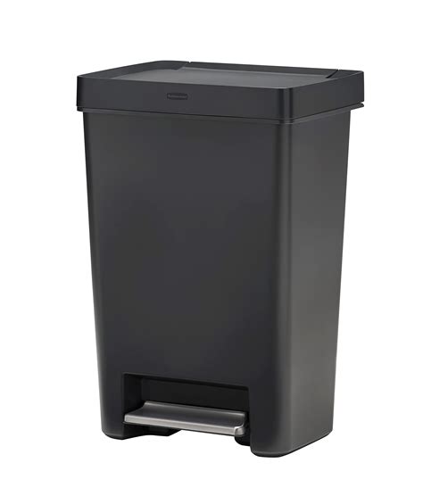 Rubbermaid Premier Series II Step-On Trash Can for Home and Kitchen ...