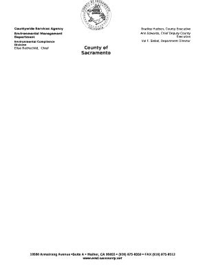 CUPA Inspection Checklists - Sacramento County Environmental ... Doc ...