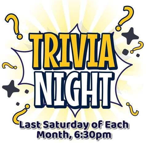 Trivia - Pour House Hosted, 110 Michigan Ln, Berkeley Springs, WV ...