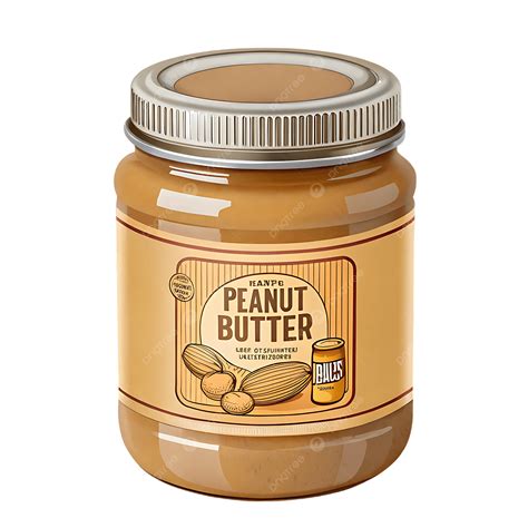 Isolated Jar Of Creamy Peanut Butter For Kitchen And Food Packaging ...