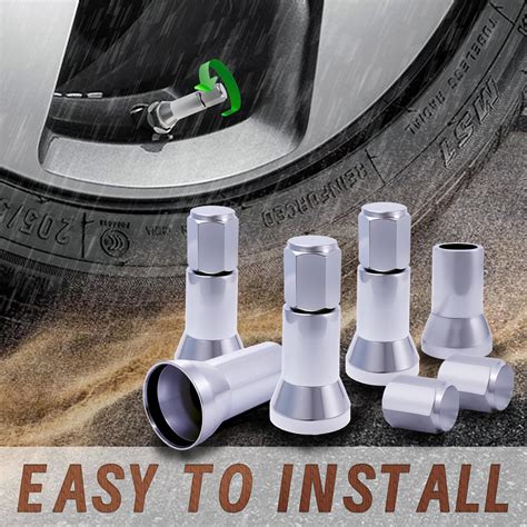 Aluminum Valve Caps Car 4PCS Cool Red Tire Valve Stem Caps - Aluminum ...