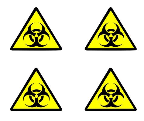 SIGNOOGLE Biohazard Sign Small Printing Biohazard Stickers Pack of 4 ...