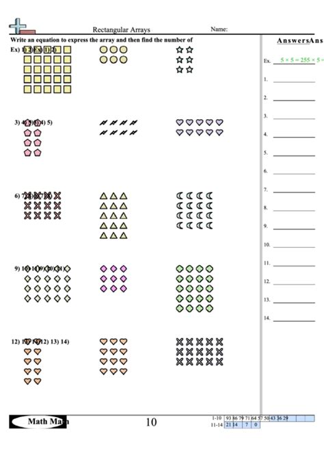 Image result for Rectangular Arrays Math