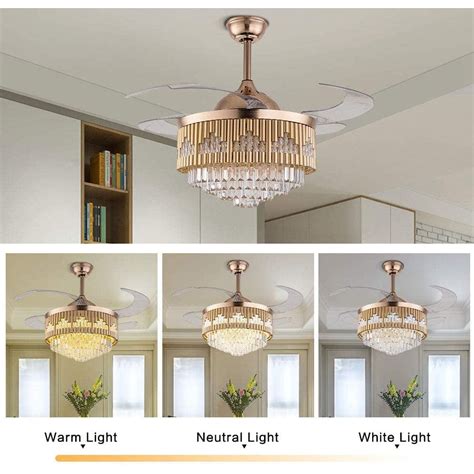 Luxuriosa Crystal Chandelier Ceiling Fan with Remote Control – Harold ...
