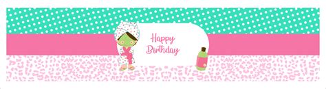 Spa Theme Birthday Party Water Bottle Labels | Party Supplies ...
