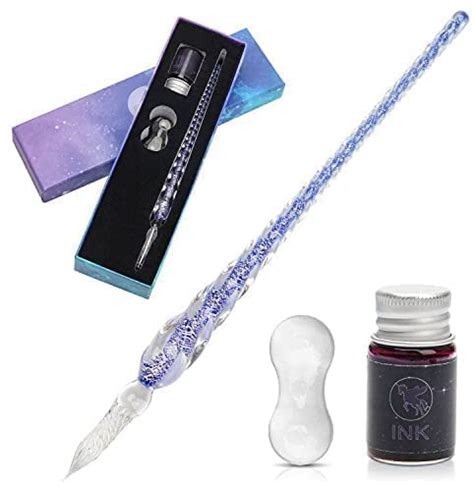SCHMIDT Crystal Glass Dip Pen and Ink Set, Glass Calligraphy Pens with ...