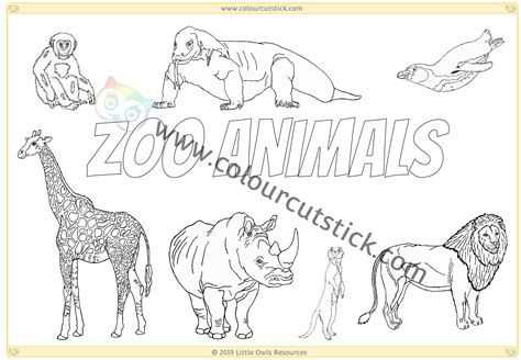 Zoo Animal Coloring Pages Zoo Animal Coloring Pages Easy Crafts For