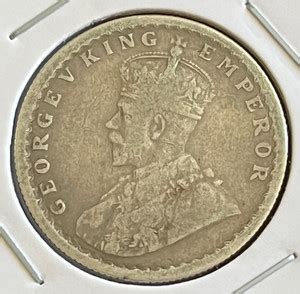 ANTIQUEWAY 1921 Half Rupee George V Very Rare British India Medieval ...