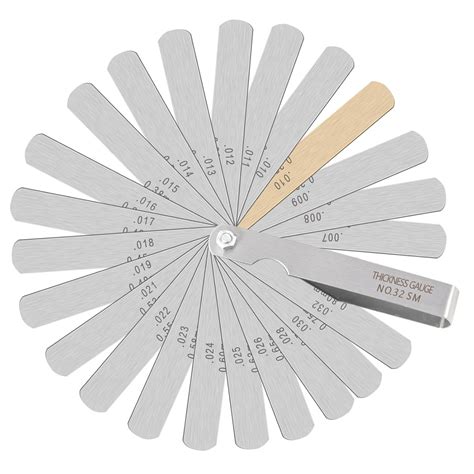 ZLKSKER 32 Blade Steel Feeler Gauge (0.0015Inch to 0.035Inch ...