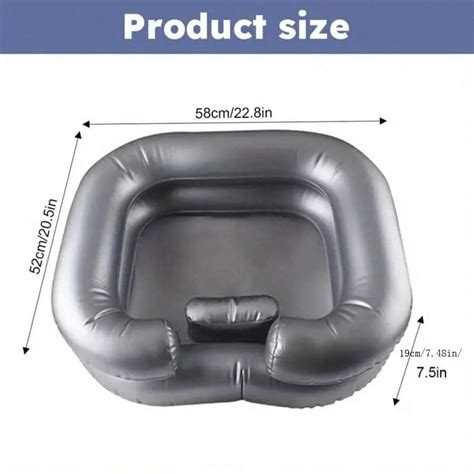 Inflatable Hair Wash Basin Home Portable Shampoo Bowl With Drain Tube ...