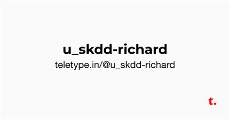 @u_skdd-richard — Teletype