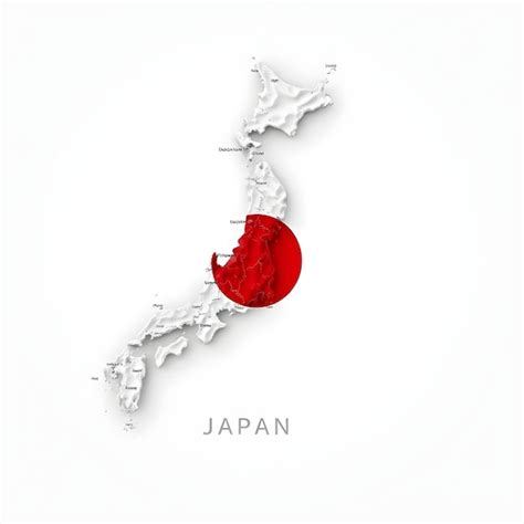 Conception de la carte du drapeau du Japon Design d'illustration ...