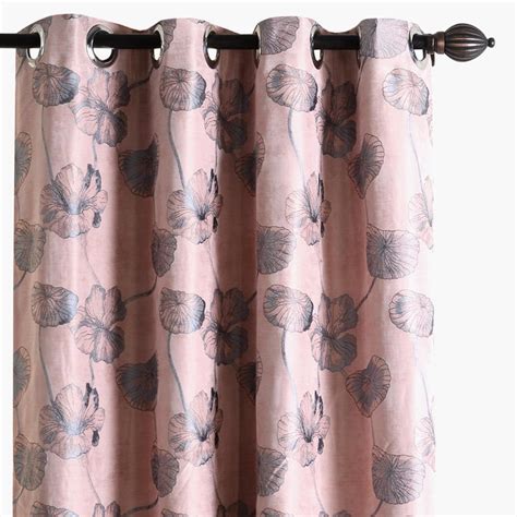 Buy DECO WINDOW Floral Blackout Long Door Curtain Pair - 1.32 x 2.74 m ...