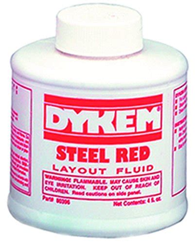 Red, 4 oz. Can, Brush In Cap - Dykem Layout Fluid (1 Each) : Amazon.in ...