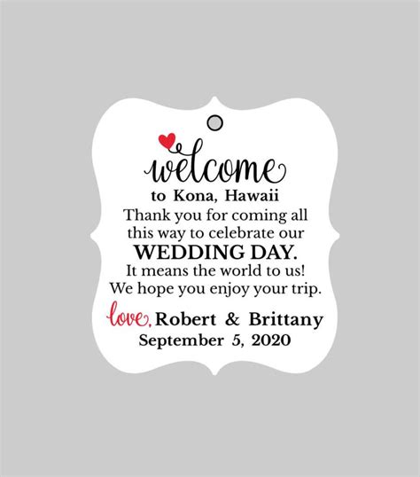 Welcome Wedding Tags 2welcome Gift Bag Tagswelcome - Etsy India