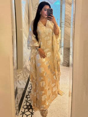 Buy First Resort by Ramola Bachchan Ivory Ombre Full Length Kaftan Online