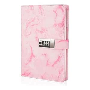 TOYZIEZ Diary with Lock, A5 PU Leather Journal with Lock 200 Pages(100 ...