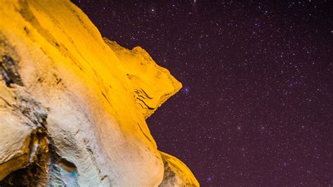 Download wallpaper 1920x1080 rocks, arch, stone, night, starry sky full ...