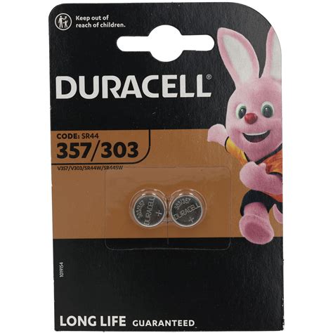 Duracell D357B2 Silver Oxide Button Cell Battery 357/303 SR64 1.5V ...