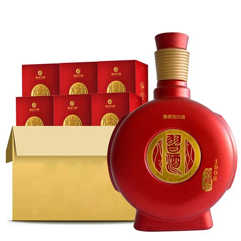 習酒(XI LIQUOR)白酒 茅台集团贵州习酒 窖藏1998（红盒）53度500ml*6瓶 酱香型白酒 習酒(XI LIQUOR)（新老包装 ...