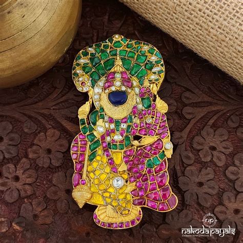 Kundan Studed Narasimha Lakshmi Pendant (Gp2027) – Nakoda Payals